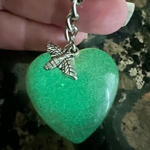 Glow in the dark keychain with charm
